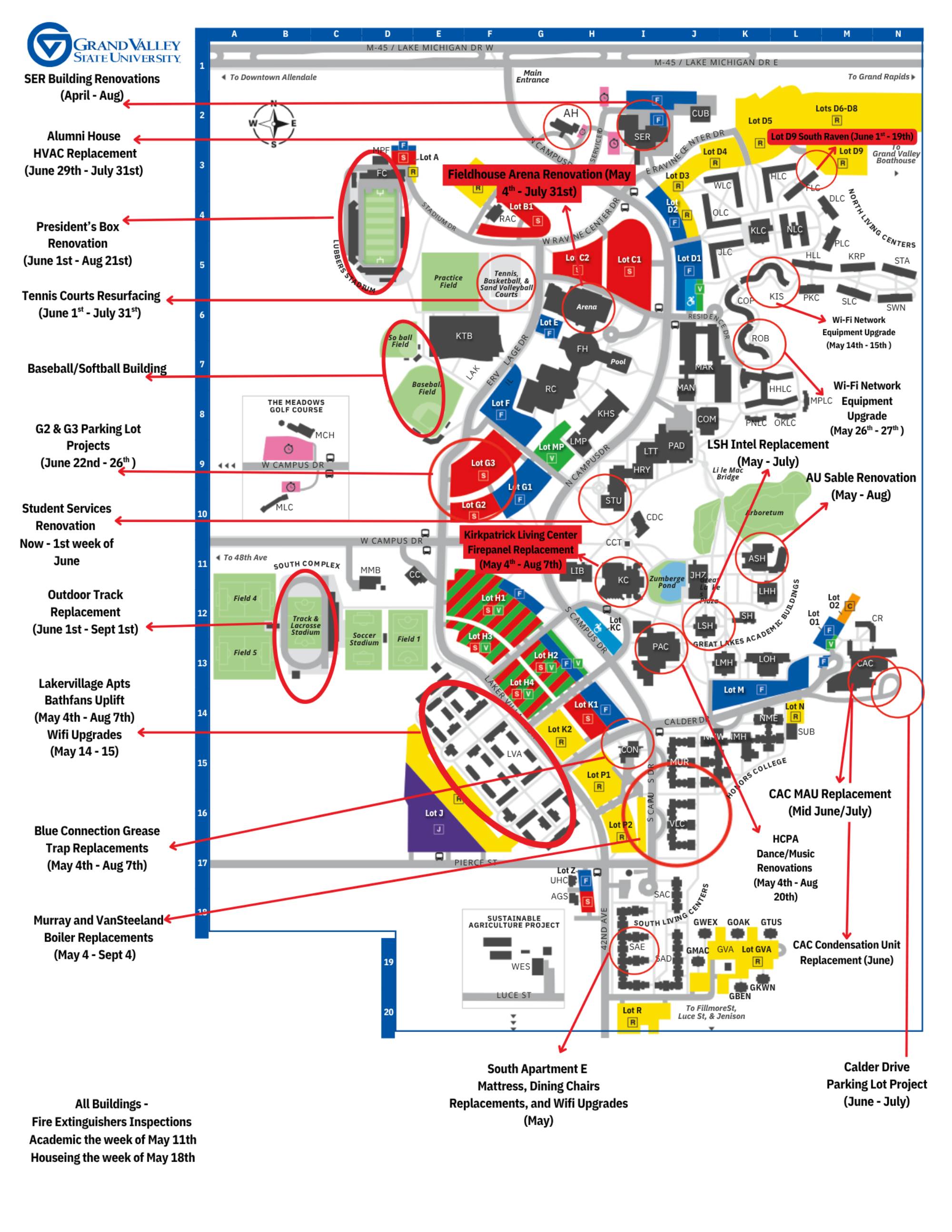 Allendale Campus Map Projects Summer 2025